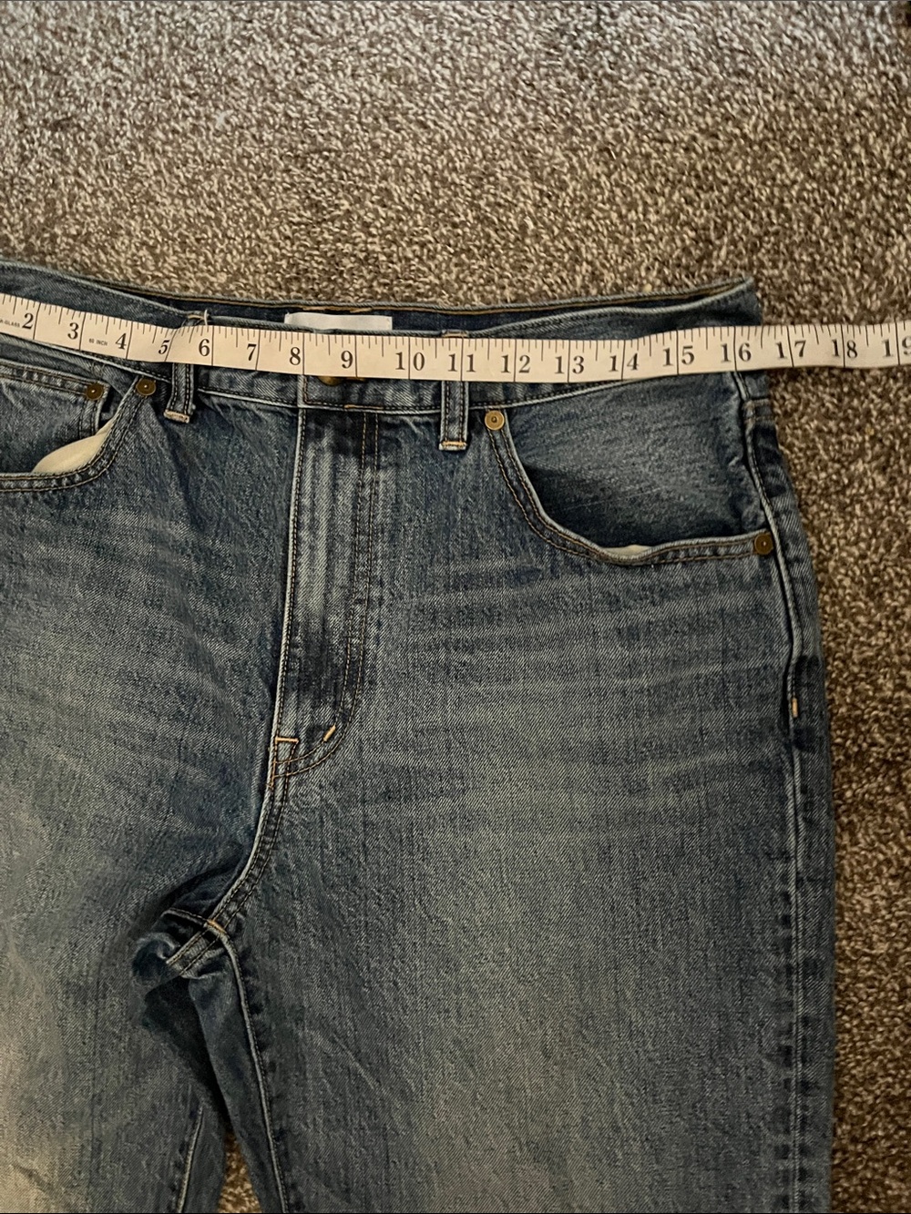 Alexa Chung for Madewell High-Rise Flare Jeans in Mid Blue Wash SZ 29 - Picture 6 of 11